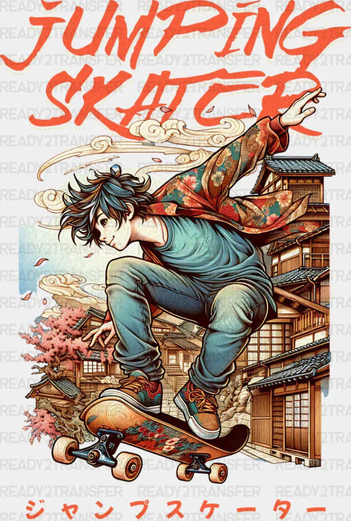 Jumping Skater - Anime Dtf Heat Transfer