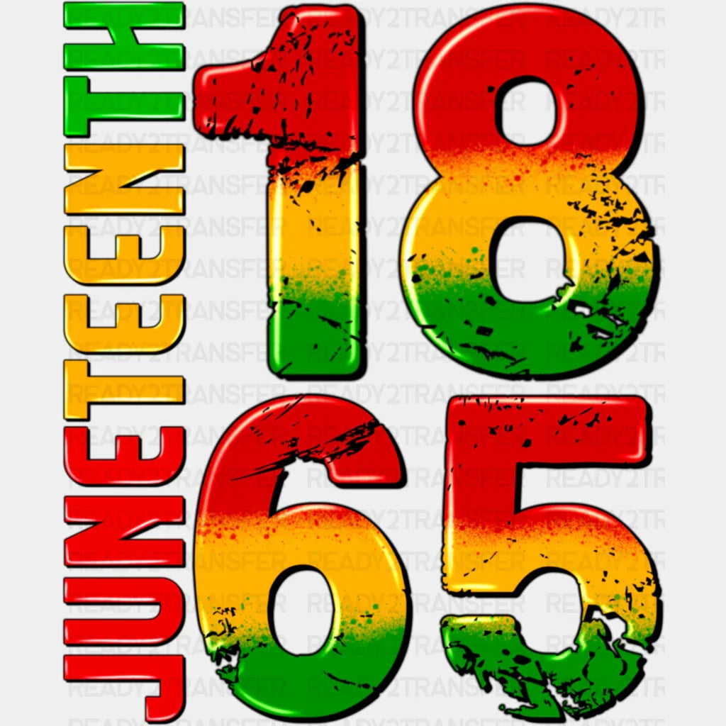 Juneteenth 1865 Afro Colors Blm Dtf Transfer