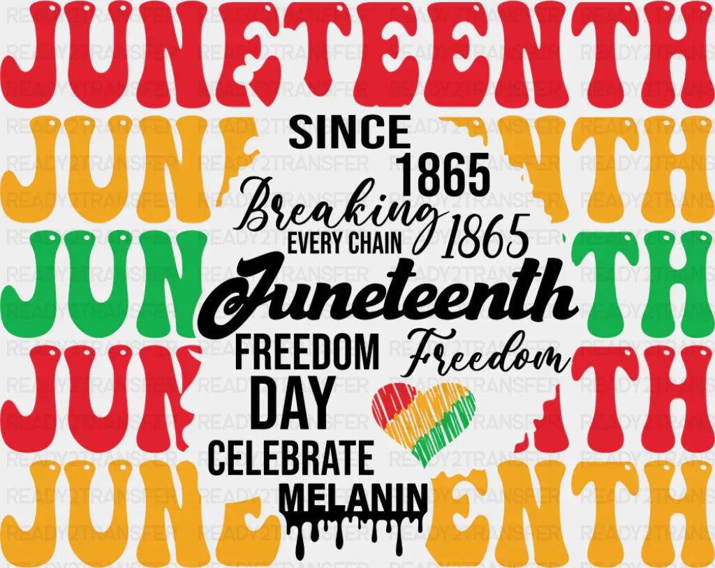 Juneteenth Head Silhouette - Juneteenth DTF Transfer Adult Unisex - S & M (10’’) / Dark Color Design (See Imaging)