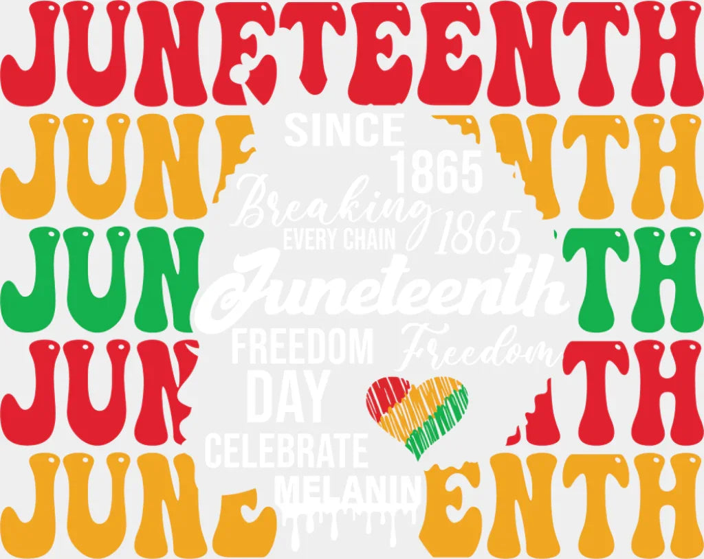 Juneteenth Head Silhouette - Juneteenth DTF Transfer Adult Unisex - S & M (10’’) / Light Color Design (See Imaging)