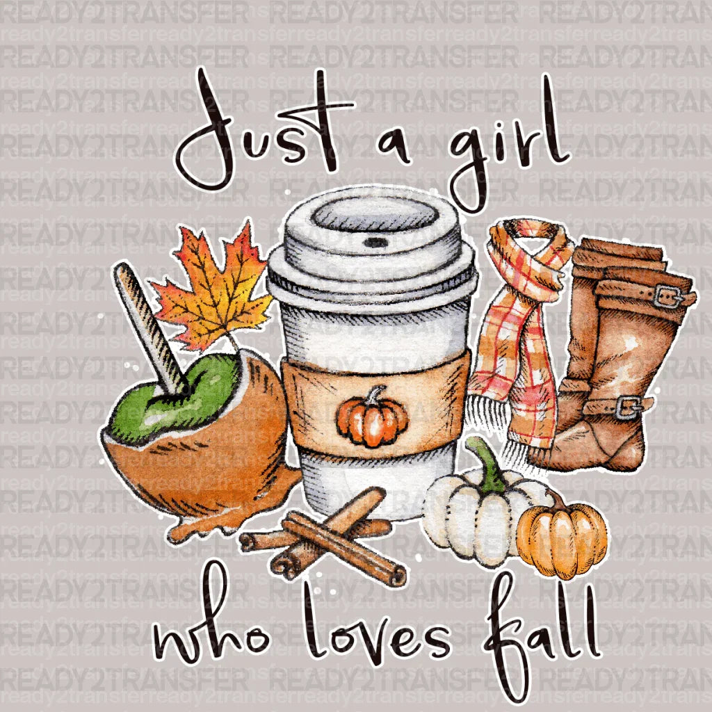 Just A Girl Who Loves Fall DTF Transfer - ready2transfer