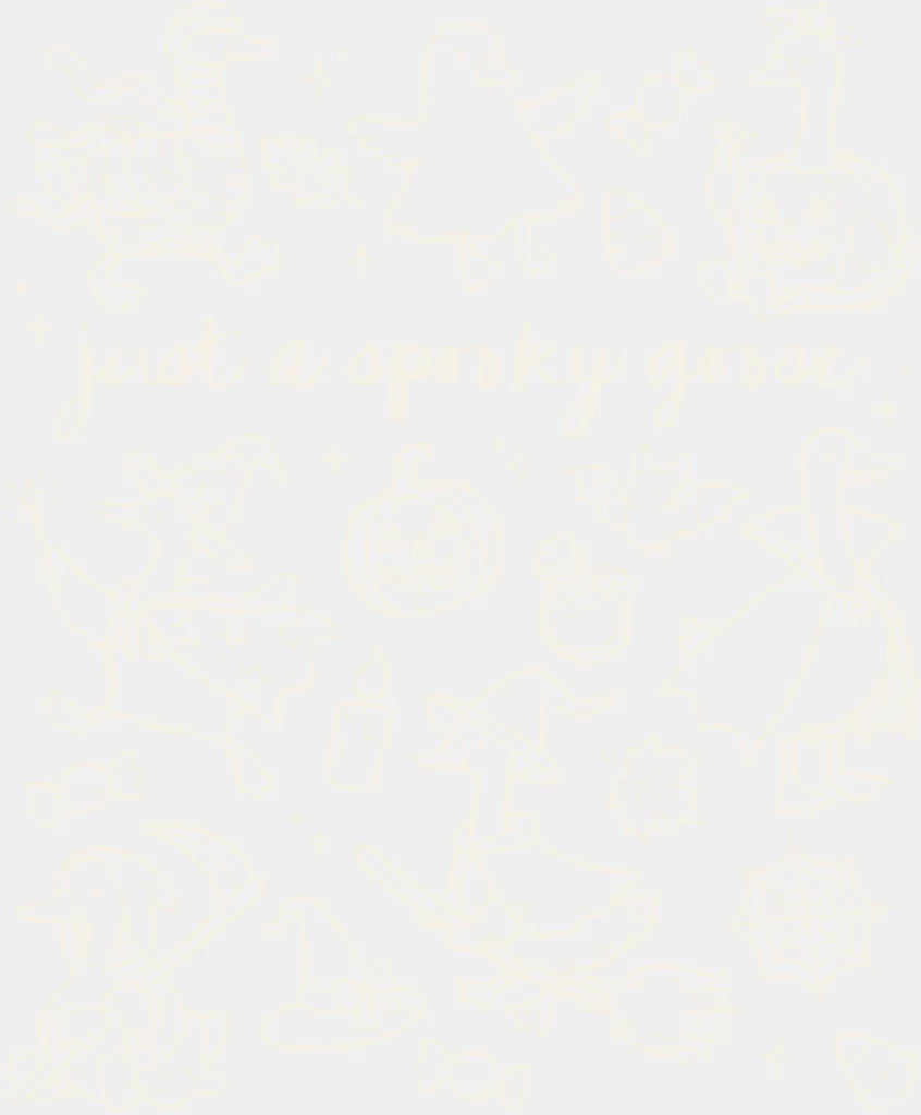 Just A Spooky Goose Black, Brown and White Design - Halloween DTF Transfer ready2transfer Light Color Design (See Imaging)