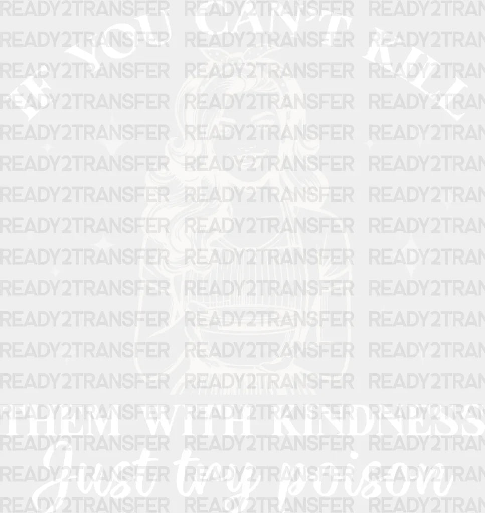 Just Try Poison - Funny Dtf Heat Transfer Adult Unisex S & M (10’’) / Light Color Design (See