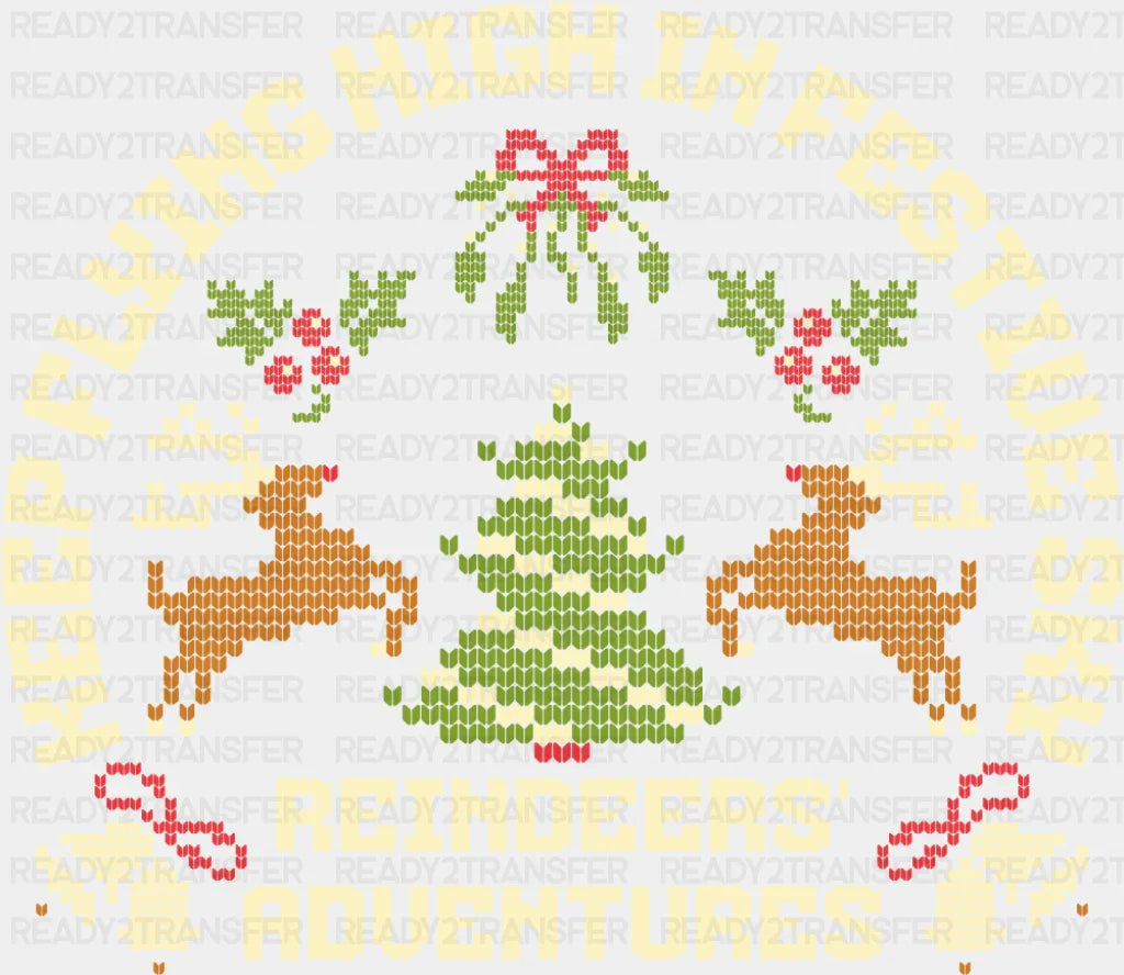 Keep Flying High In Festive Sky - Christmas DTF Transfer ready2transfer