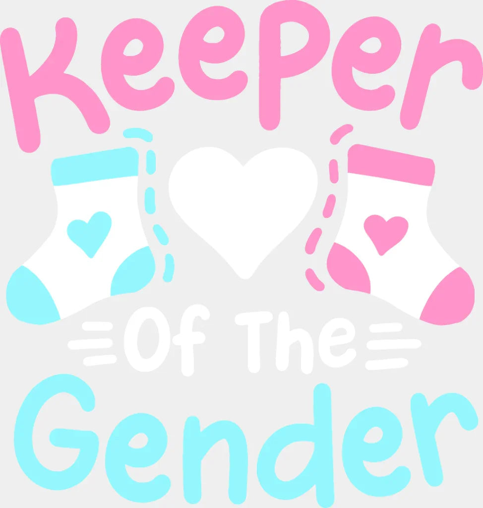 Keeper Of The Gender Socks - Reveal Dtf Heat Transfer Adult Unisex S & M (10’’) / Light Color
