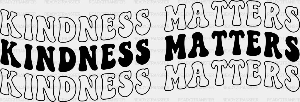 Kindness Matters - Anti Bullying Dtf Heat Transfer Adult Unisex S & M (10’’) / Dark Color