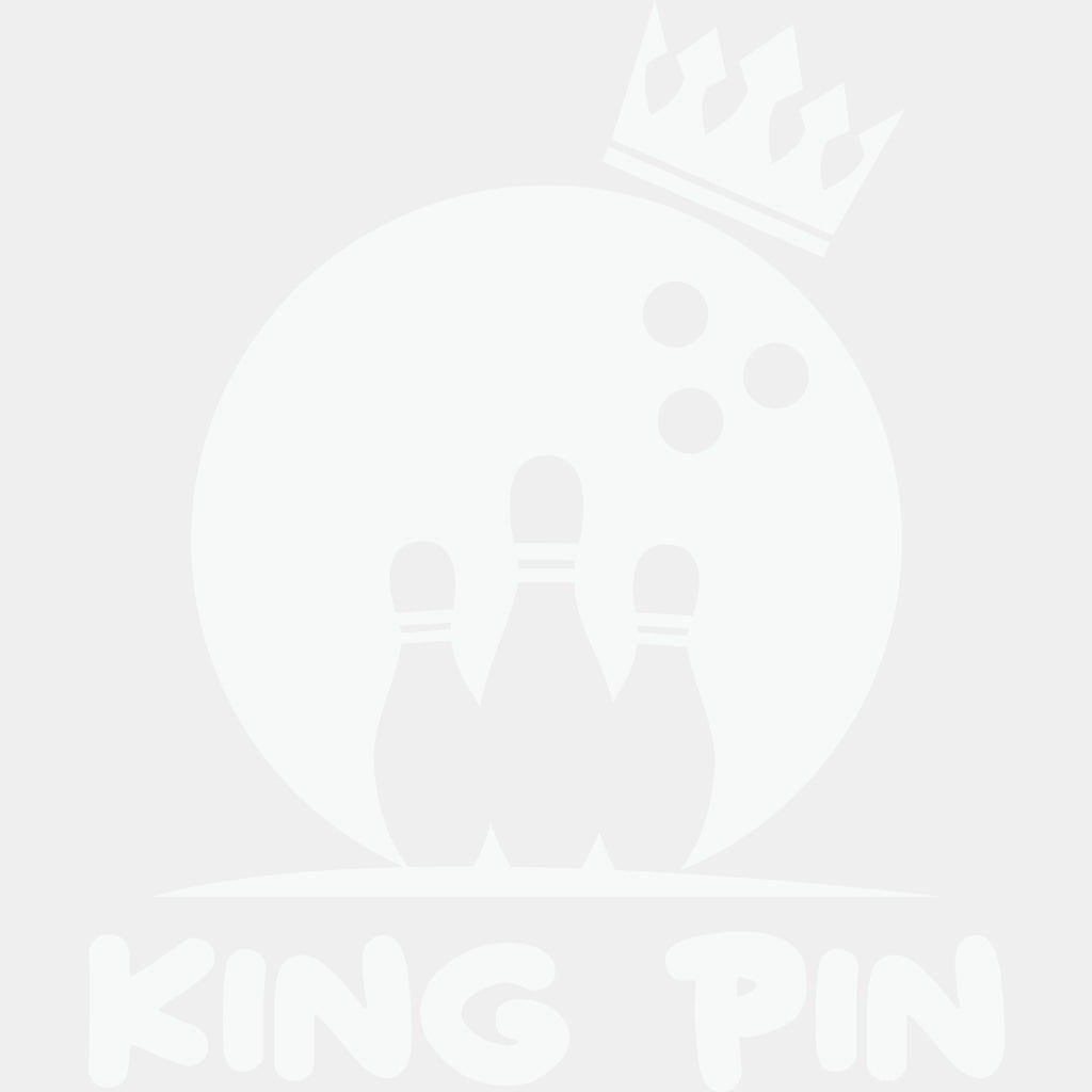 King Pin - Bowling DTF Transfers ready2transfer Light Color Design (See Imaging)
