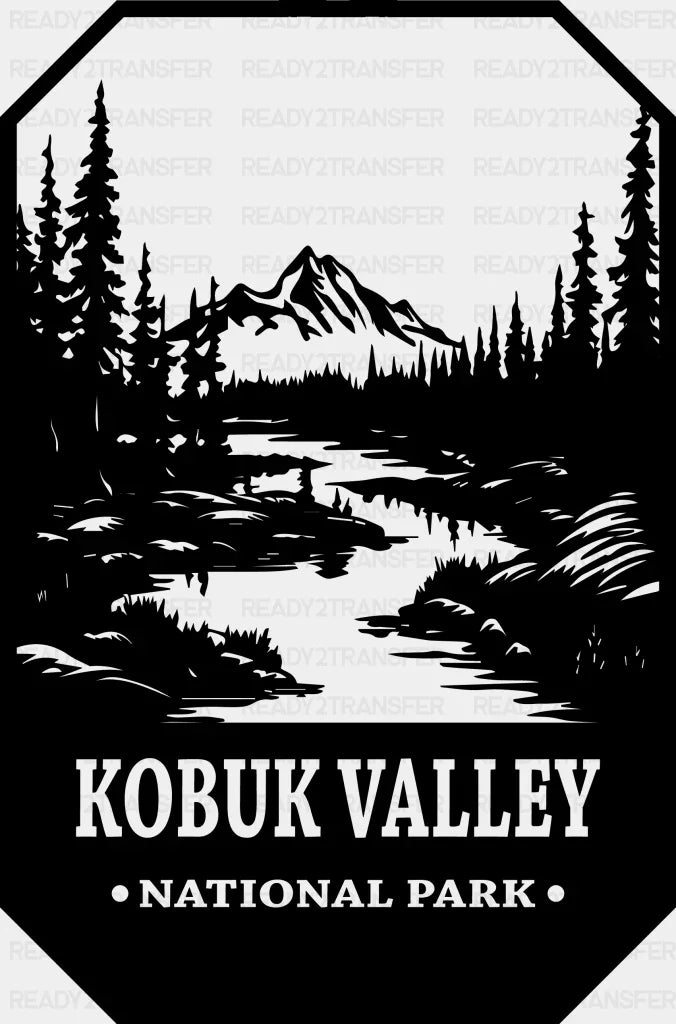 Kobuk Valley National Park Design - National Parks DTF Transfers ready2transfer Black