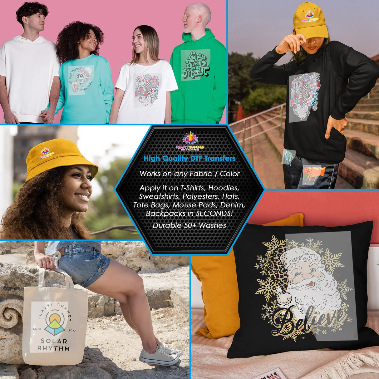 Outdoor Bundle Iron on DTF Transfer Bundle 2 - 16 Best Seller Ready To Press T-shirt Designs