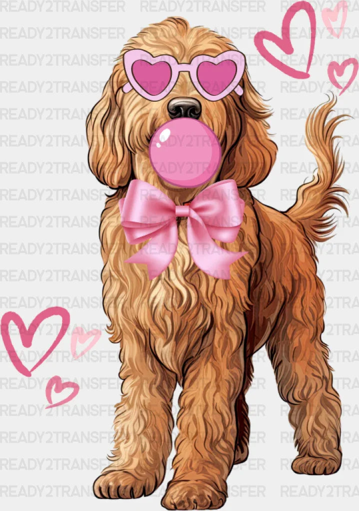 Lagotto Romagnolo Pink Hearts - Dogs Dtf Transfer
