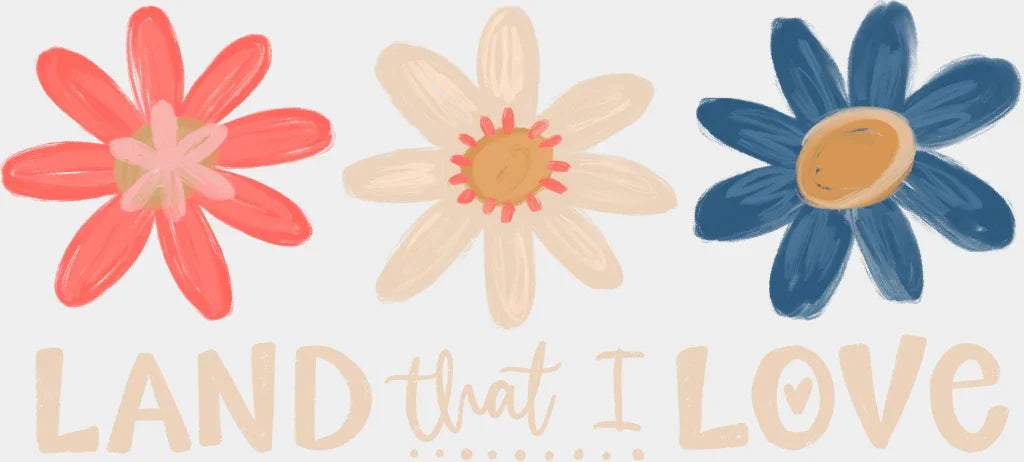 Land That I Love - 4th Of July DTF Transfer Adult Unisex - S & M (10’’) / Light Color Design (See Imaging)