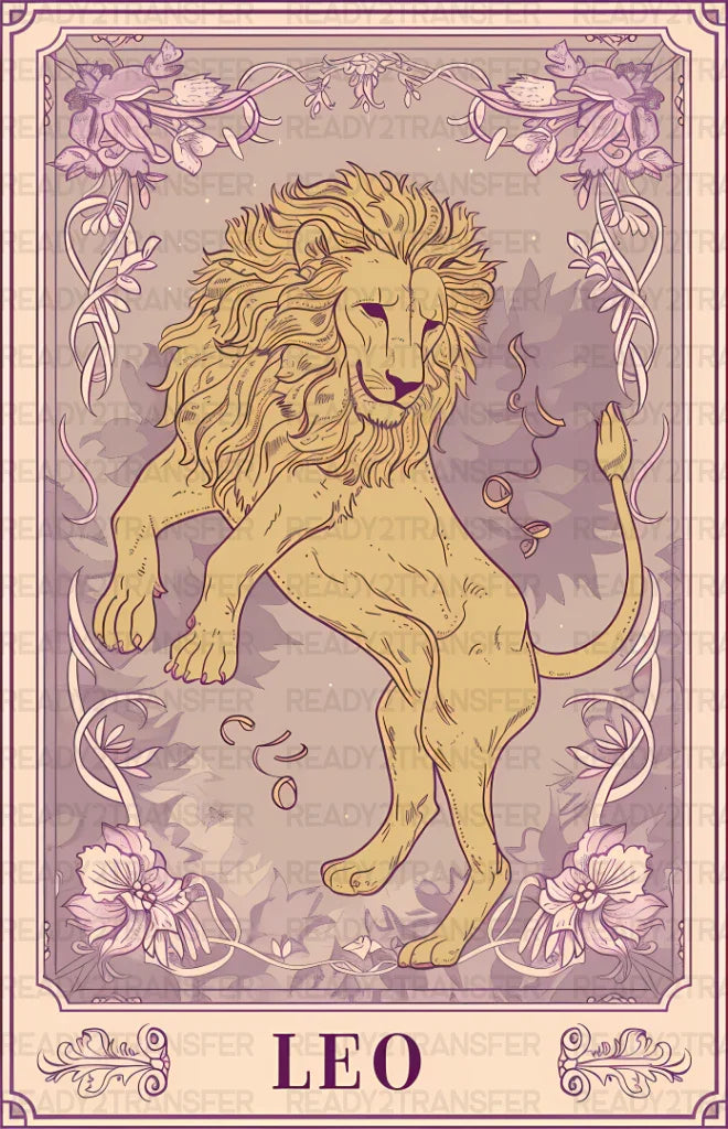 Leo Tarot Card - Zodiacs & Horoscopes Dtf Transfer