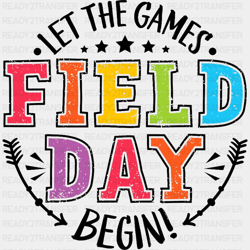 Let The Games Begin, Arrows - Field Trip DTF Transfers ready2transfer Dark Color Design (See Imaging)