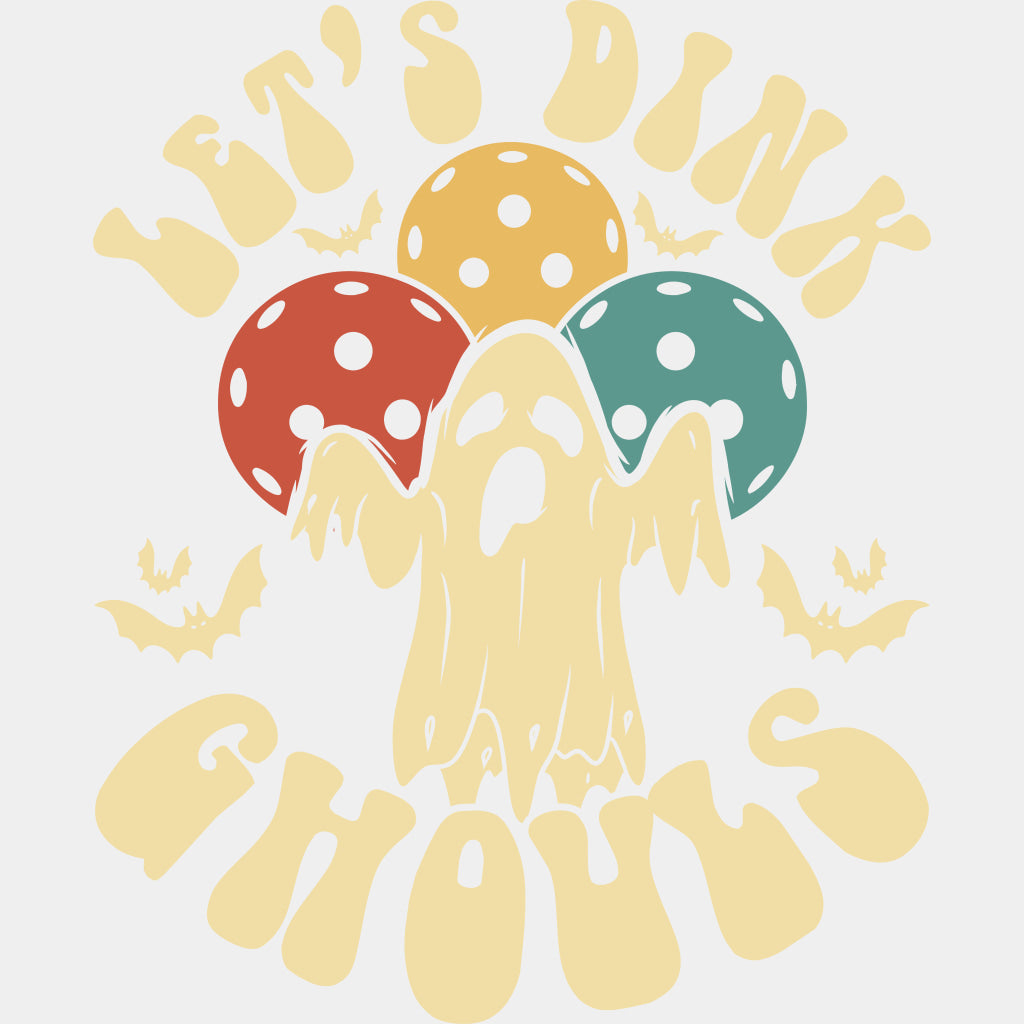 Let's Dink Ghouls - Pickleball DTF Transfers ready2transfer Light Color Design (See Imaging)