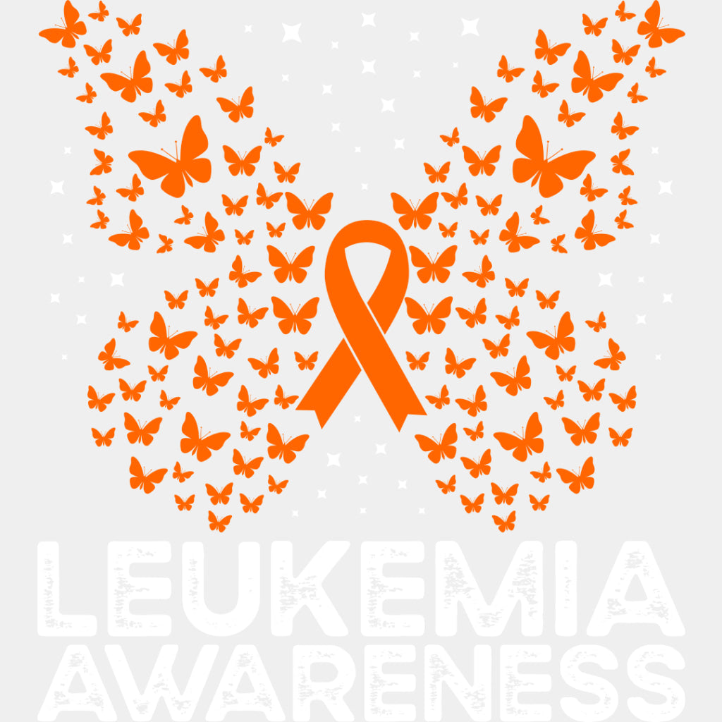 Leukemia Awareness Butterfly Design - Leukemia DTF heat transfer ready2transfer Light Color Design ( See imaging )