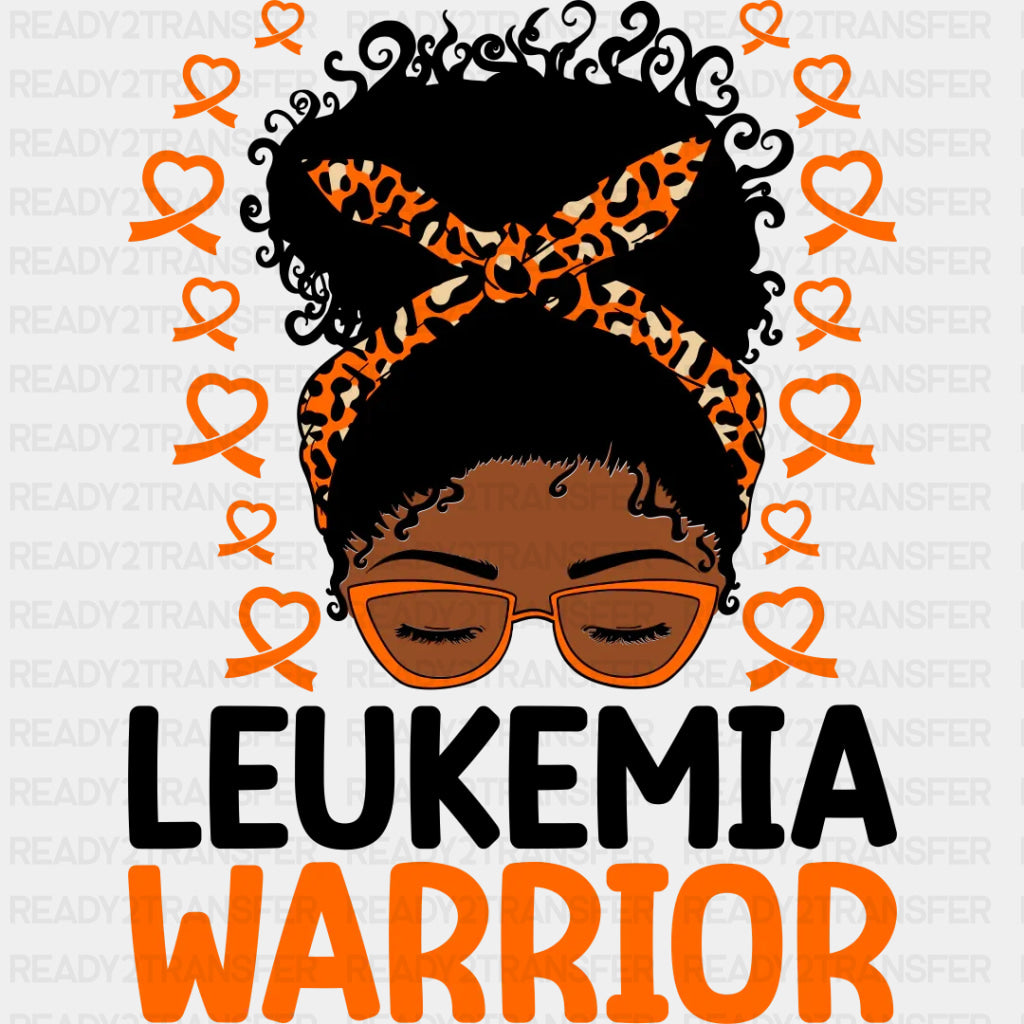 Leukemia Warrior Orange Design - Leukemia DTF heat transfer ready2transfer Dark Color Design ( See imaging )