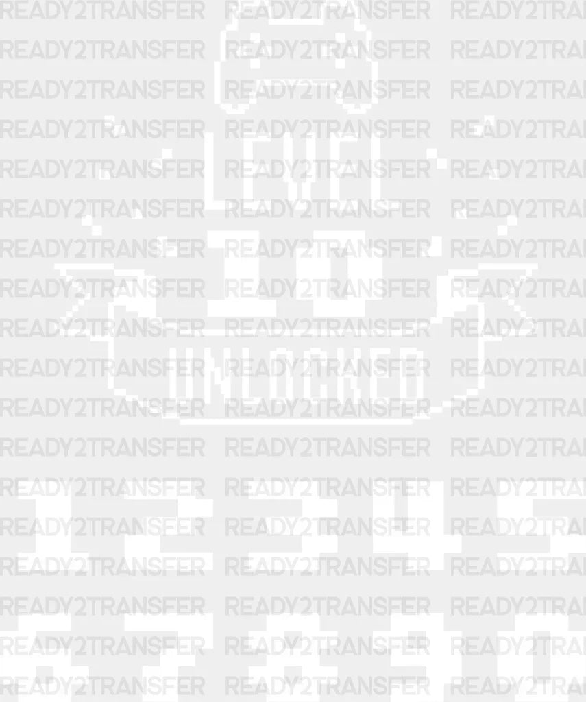 Level 10 Unlocked - Video Game Dtf Heat Transfer Adult Unisex S & M (10’’) / Light Color Design