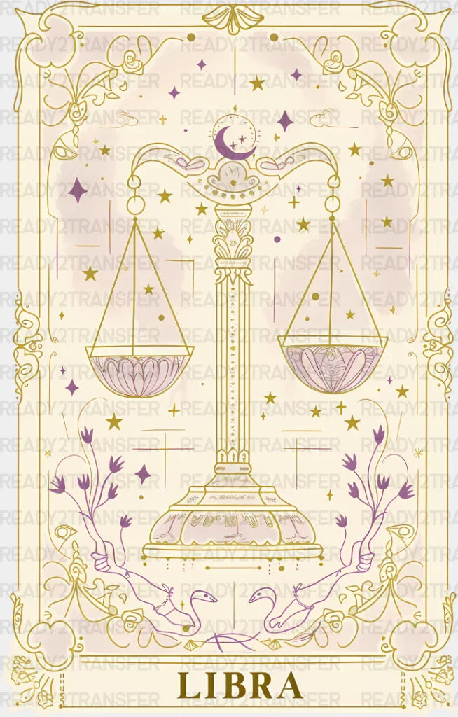 Libra Tarot Card - Zodiacs & Horoscopes Dtf Transfer