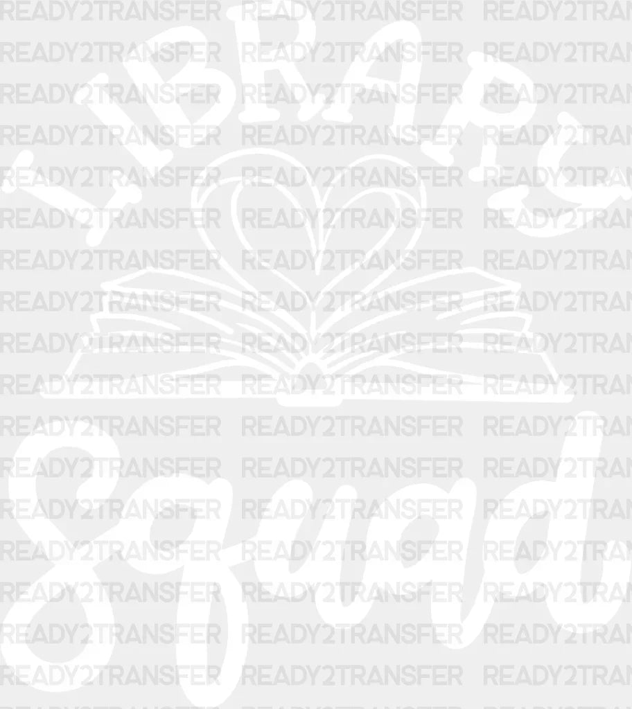 Library Squad - Reading Dtf Heat Transfer Adult Unisex S & M (10’’) / Light Color Design (See