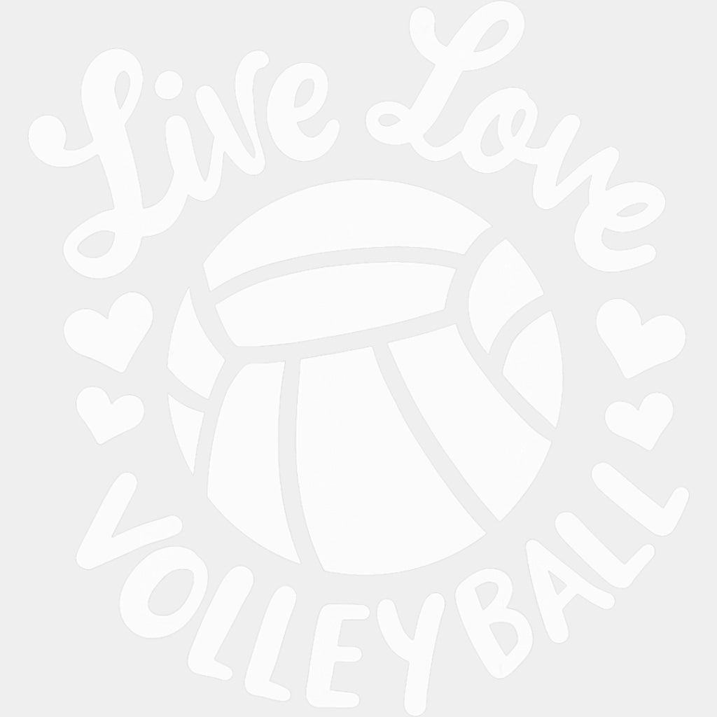 Live Love Volleyball - Volleyball DTF Transfers ready2transfer Light Color Design (See Imaging)