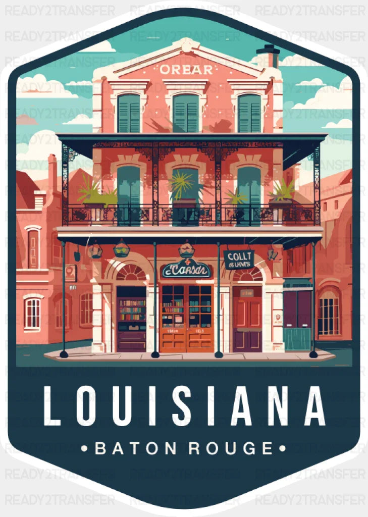 Louisiana Baton Rouge - States & Cities DTF Transfer