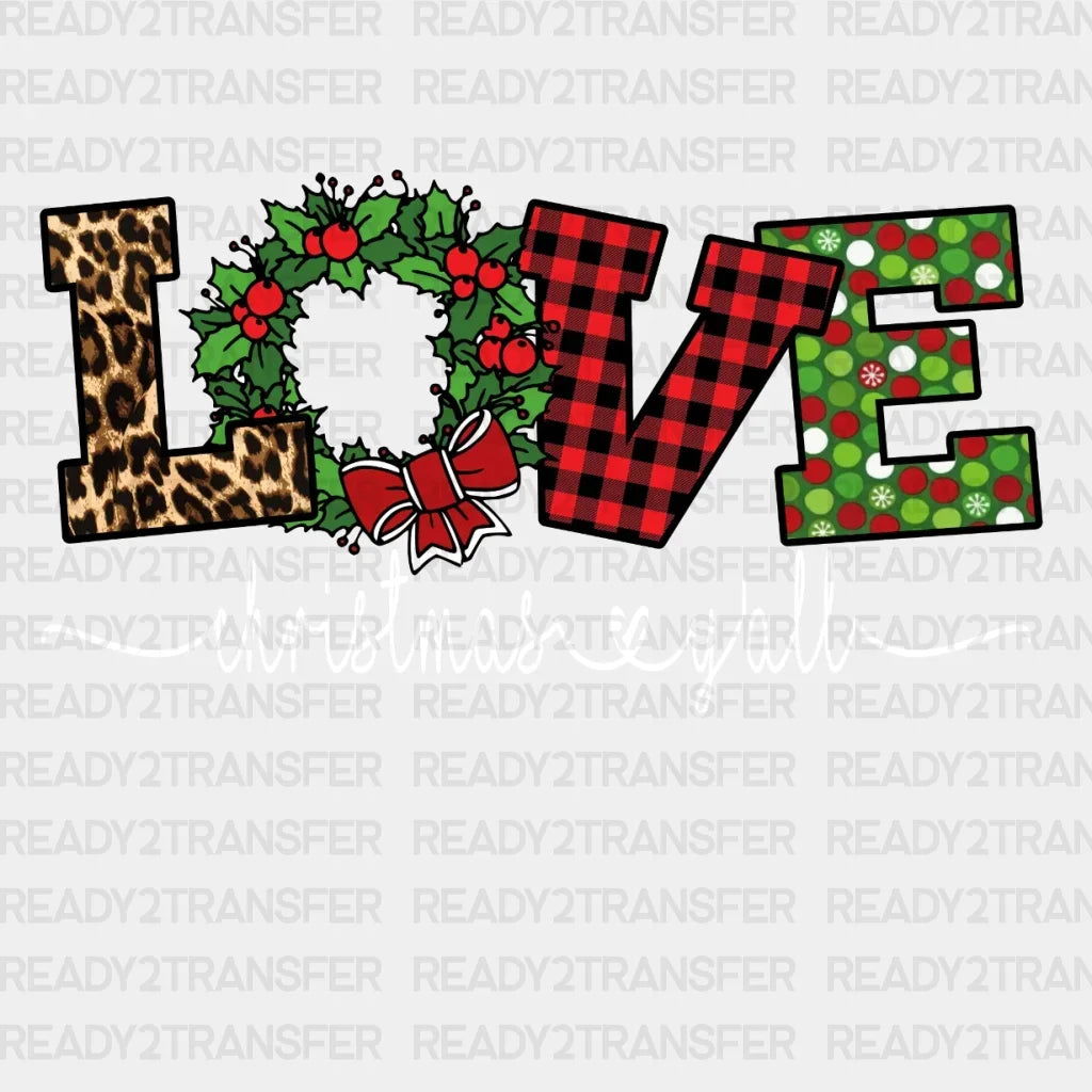 Love Christmas Yall Dtf Transfer