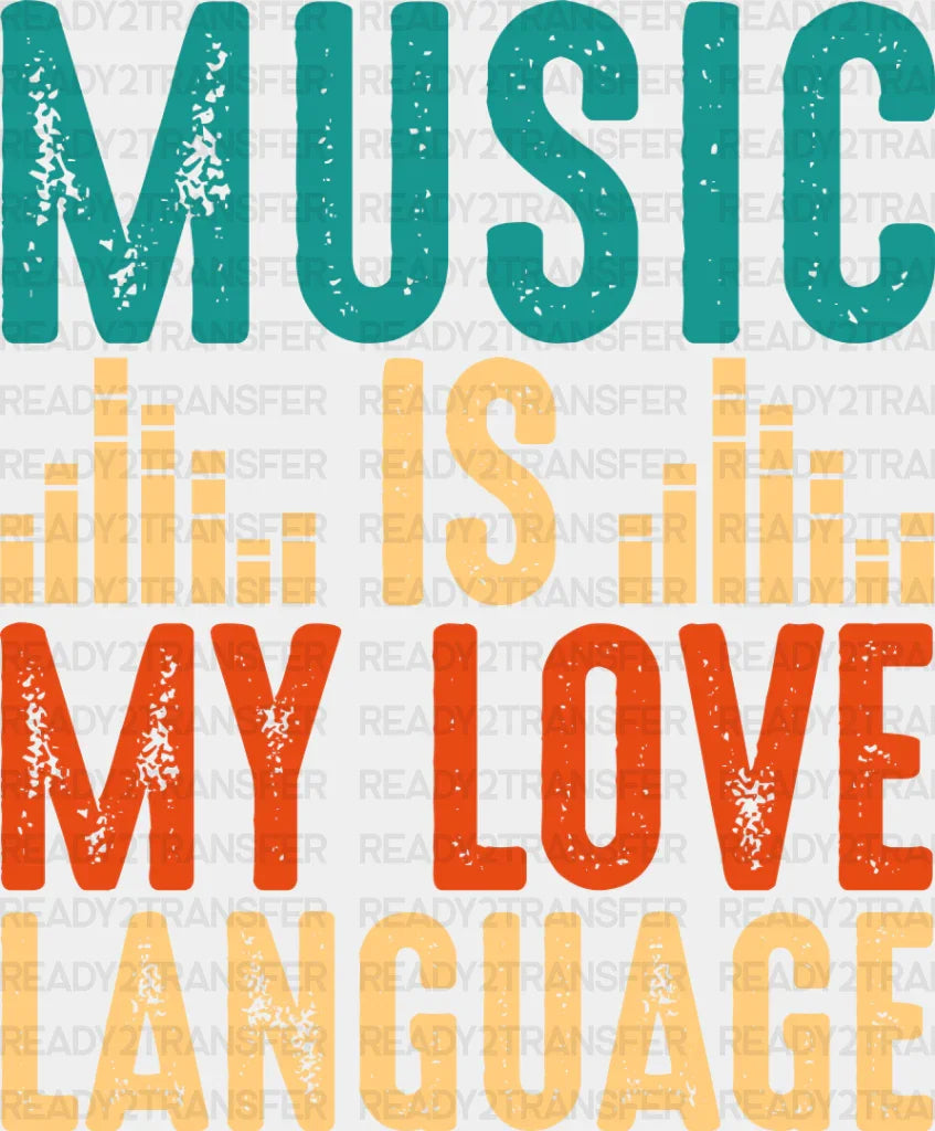 Love Language - Singing Dtf Heat Transfer