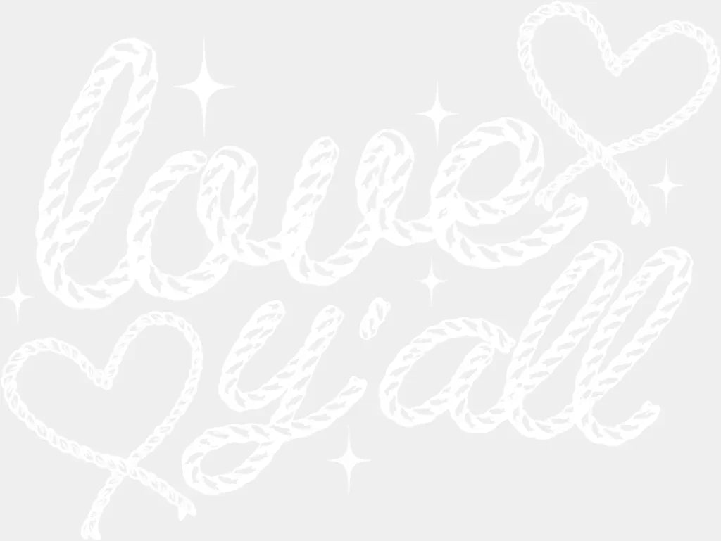 Love Y’all Heart Rope Design - Valentine’s Day Dtf Transfer Adult Unisex S & M (10’’) /