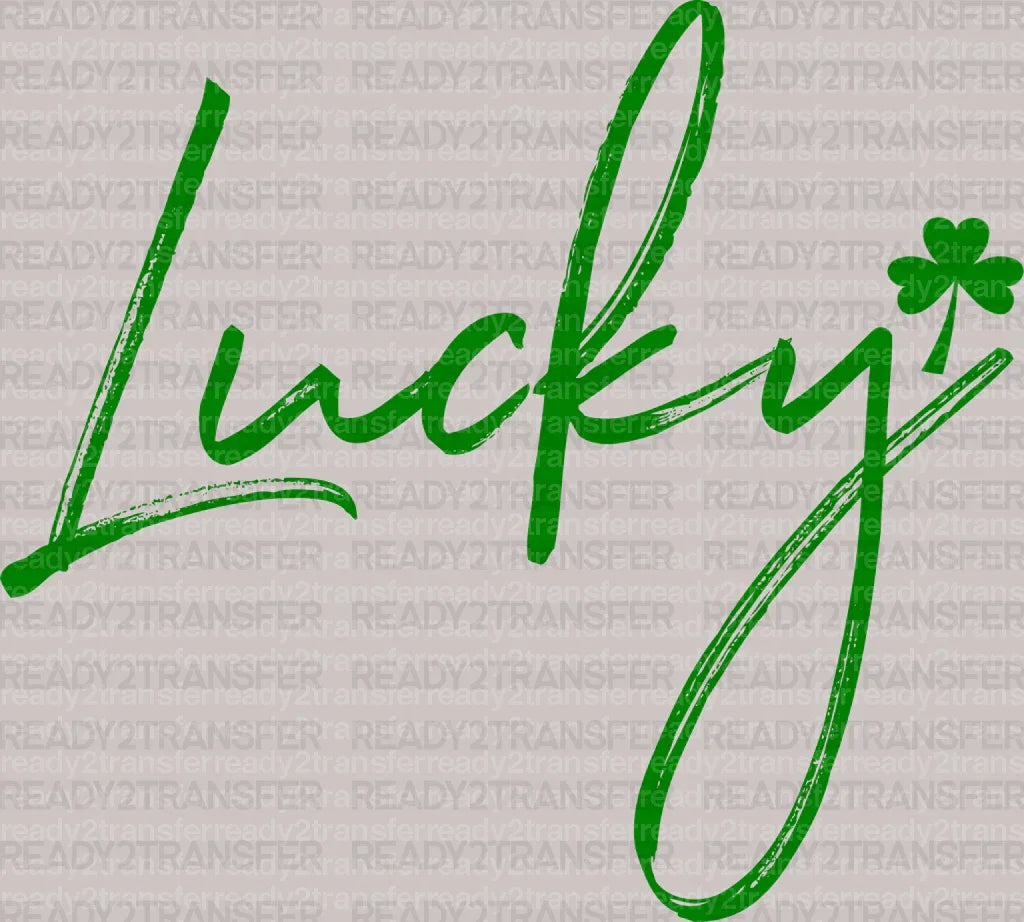 Lucky St. Patrick's Day DTF Heat Transfer, Saint Patricks Day Design, St Paddys Day DTF ready2transfer Green