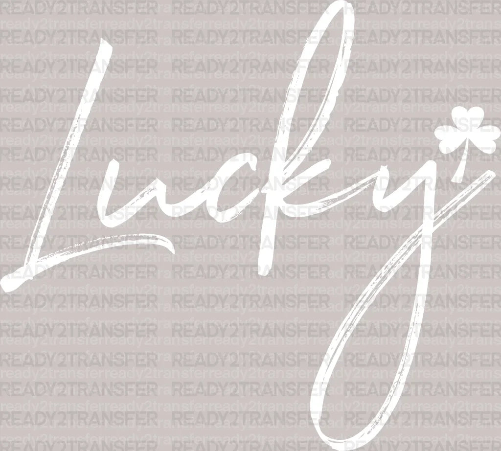 Lucky St. Patrick's Day DTF Heat Transfer, Saint Patricks Day Design, St Paddys Day DTF ready2transfer White