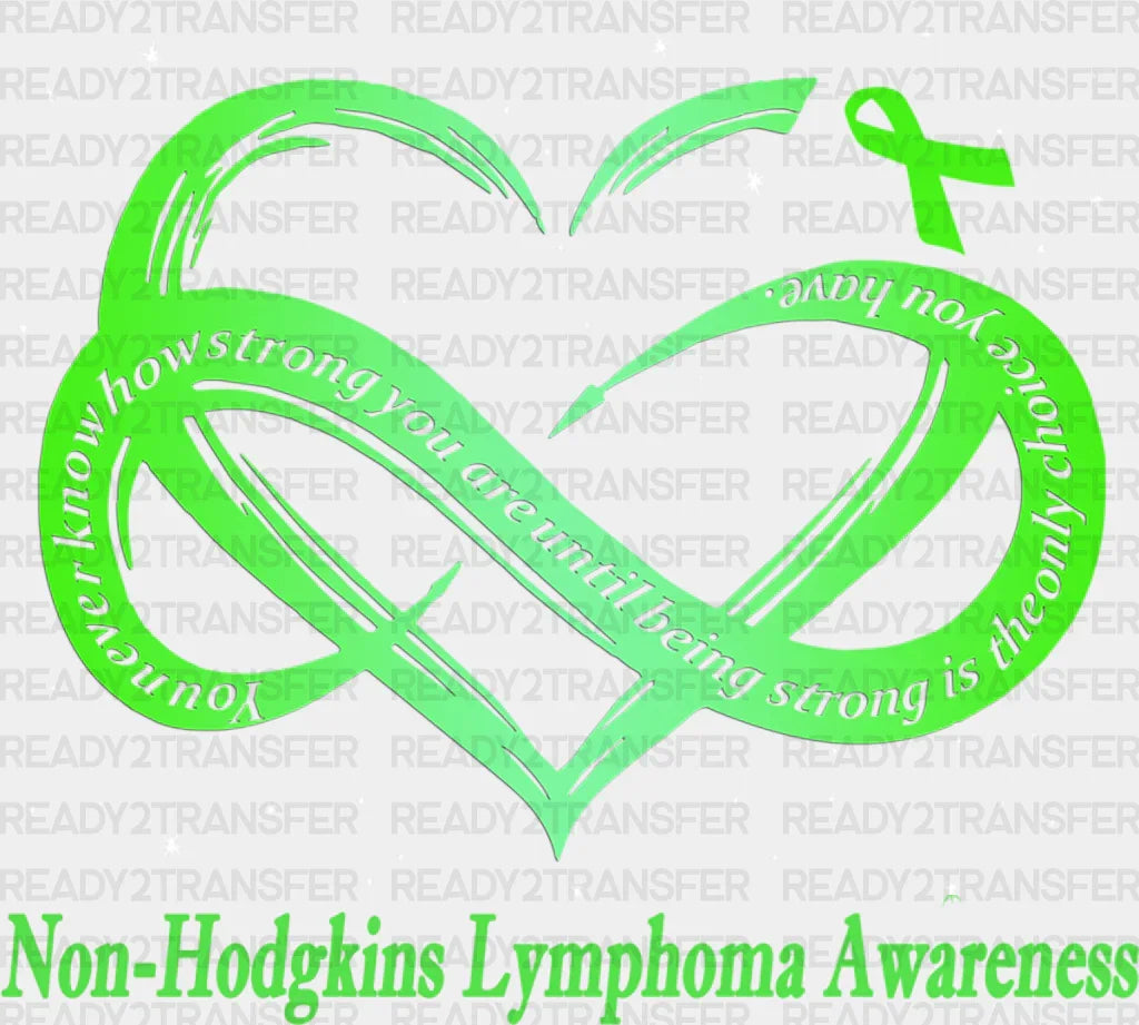 Lymphoma Strong Heart Design - Dtf Heat Transfer