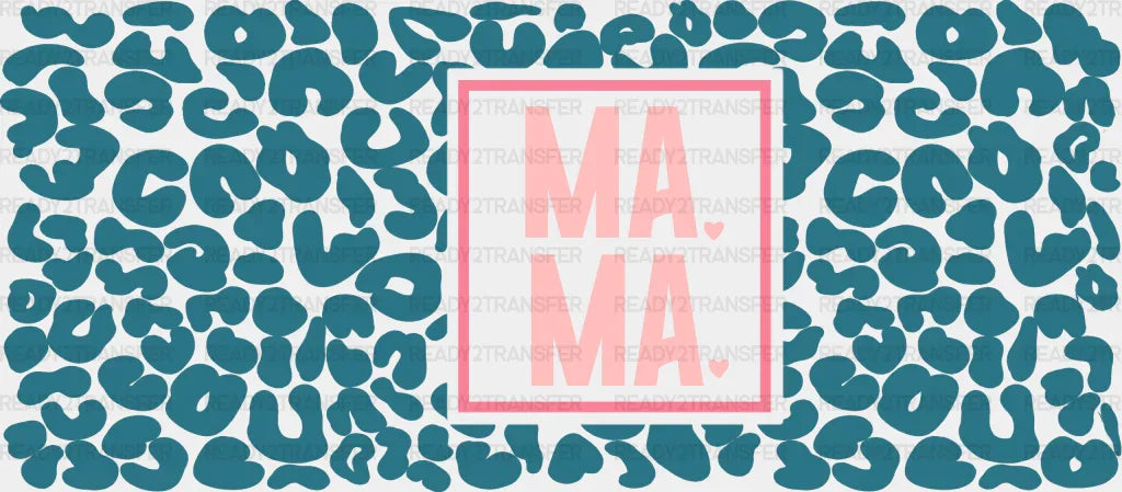 Ma Ma Heart Design - Mom Cup Wrap UV Sticker Permanent UV DTF Decal ready2transfer