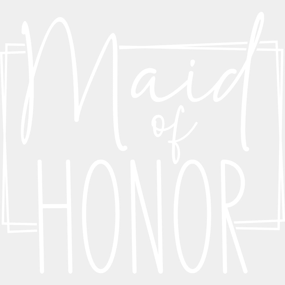 Maid Of Honor - Wedding Crew DTF Transfers ready2transfer Light Color Design (See Imaging)