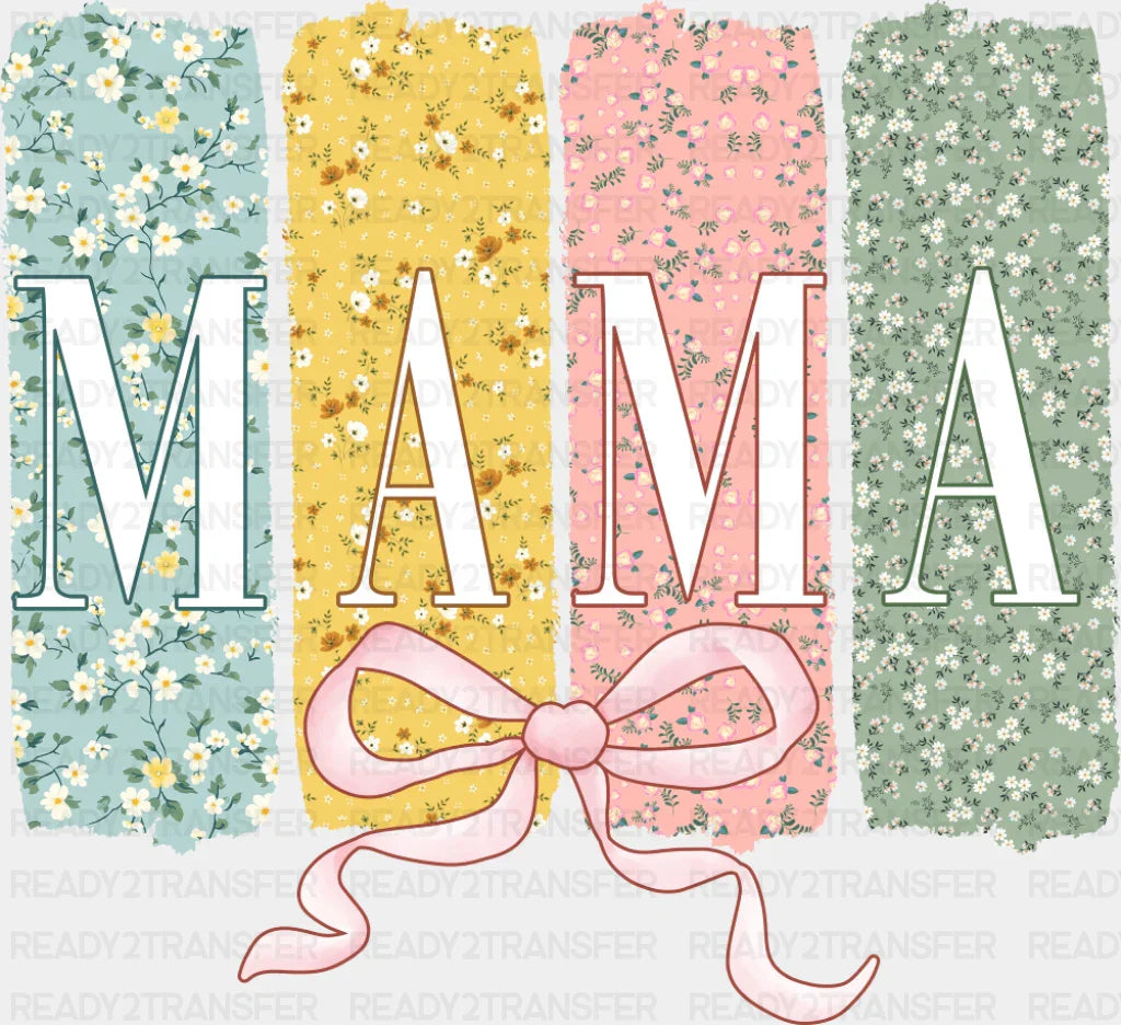 Mama Blue Yellow Pink Green - Mother’s Day DTF Transfer