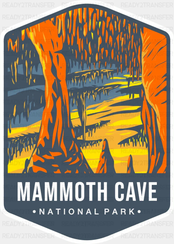 Mammoth Cave National Park Colorful Design - National Parks DTF Transfer ready2transfer