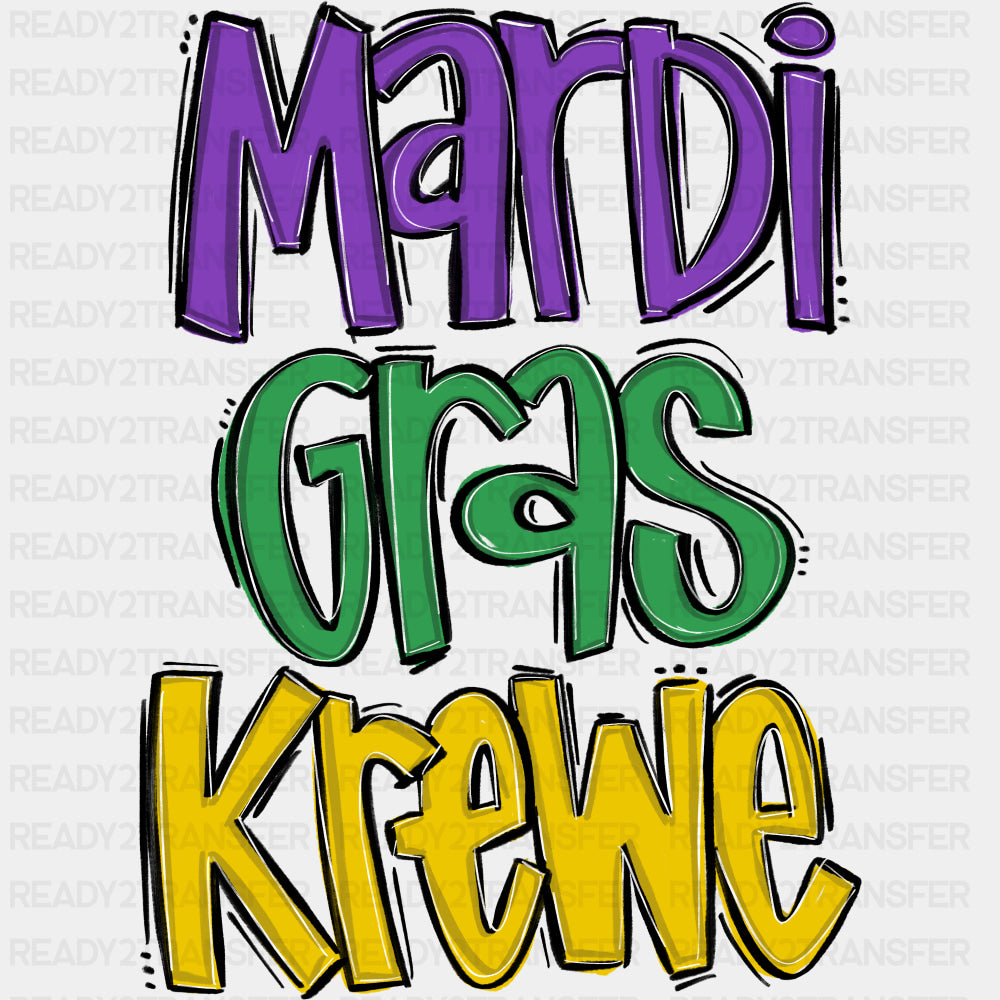 Mardi Gras Krewe - Mardi Gras DTF Transfers ready2transfer Dark Color Design (See Imaging)