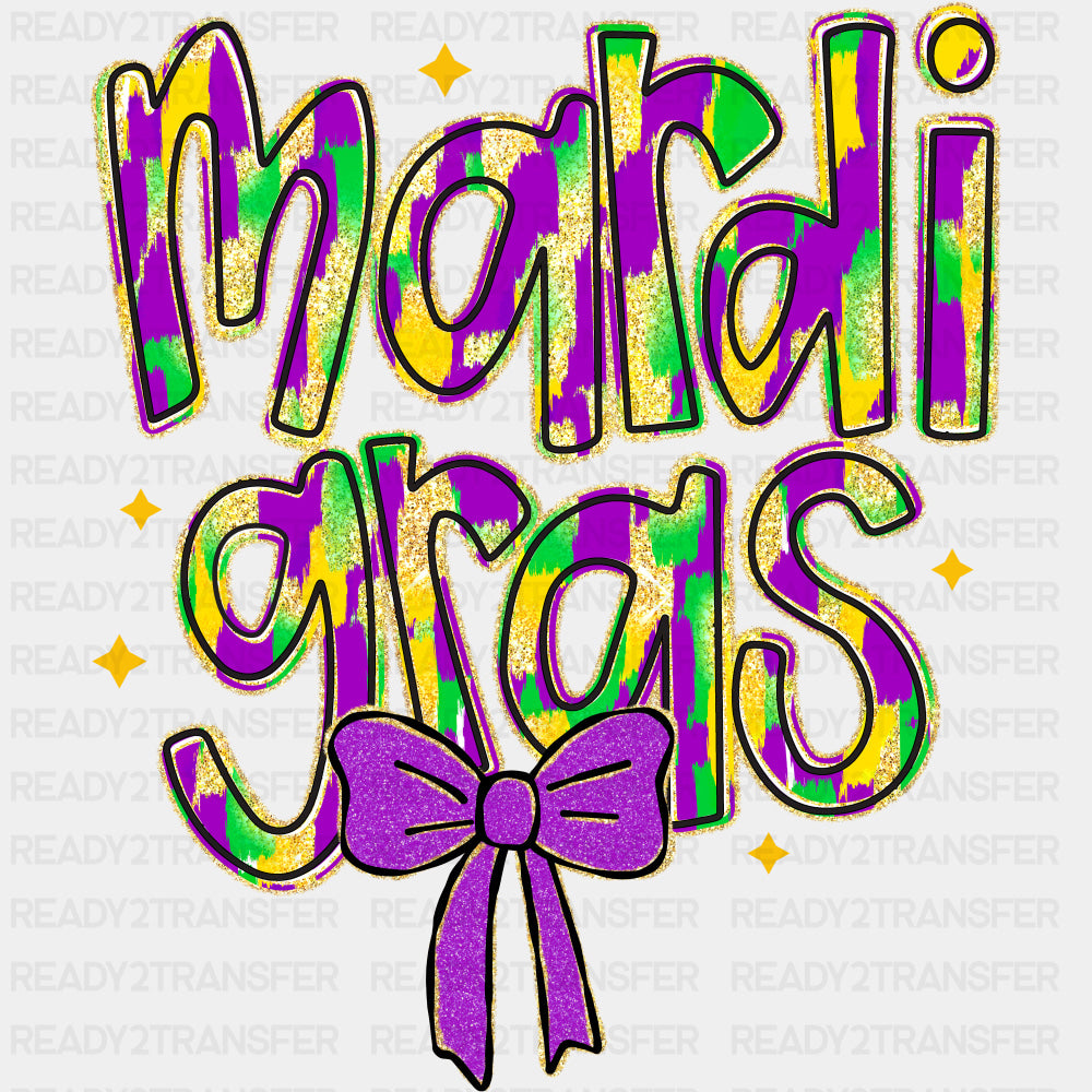 Mardi Gras Purple Ribbon - Mardi Gras DTF Transfers ready2transfer