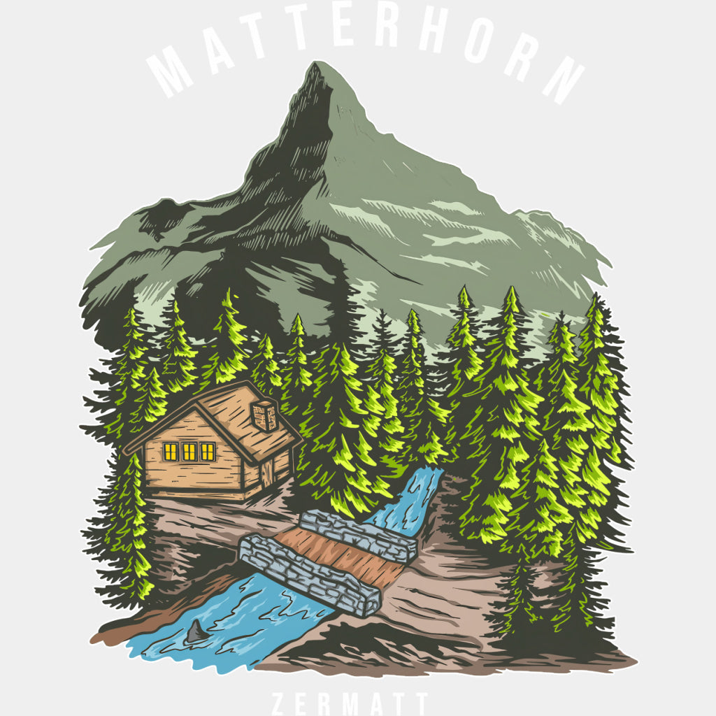 Matterhorn Zermatt - Hiking DTF Transfers ready2transfer Light Color Design (See Imaging)
