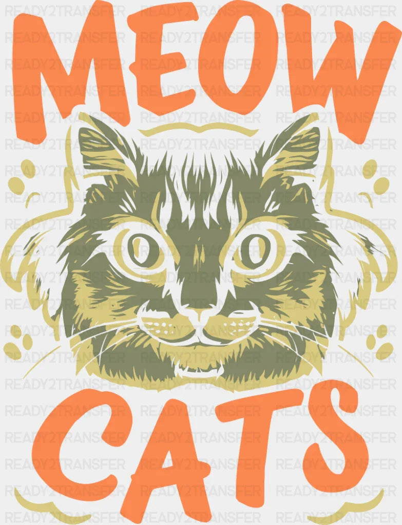 Meow Cats - Cats DTF Transfer ready2transfer
