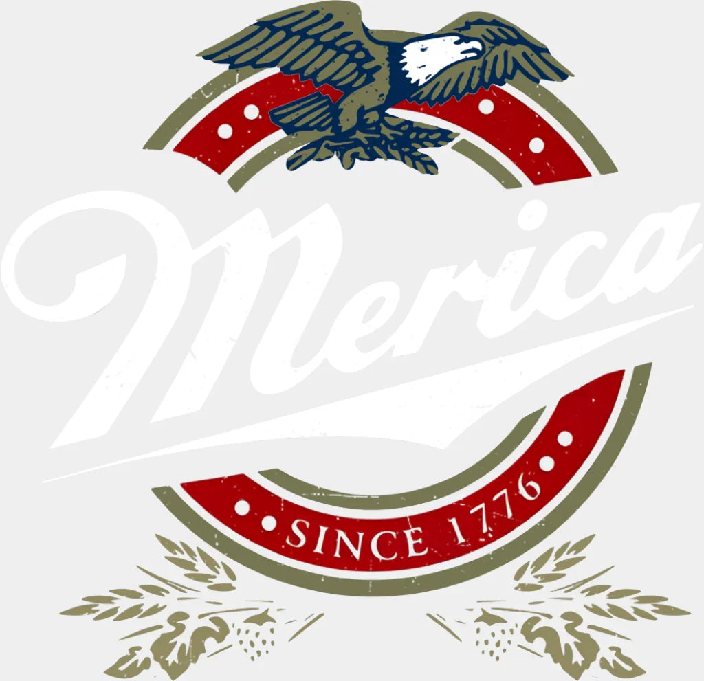 Merica Since 1776 Eagle Design - 4th Of July DTF Transfer Adult Unisex - S & M (10’’) / Light Color Design (See Imaging)