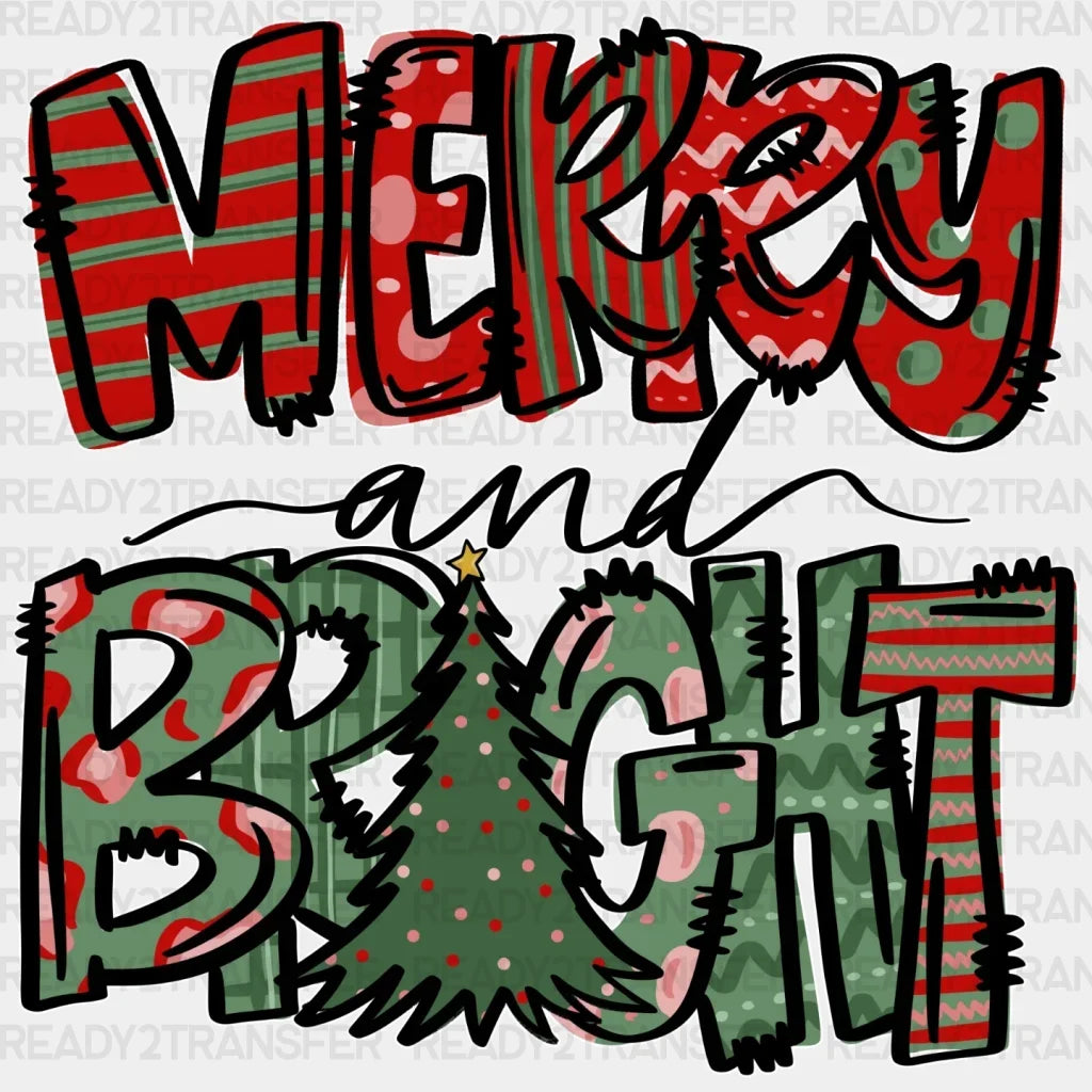 MERRY and BRIGHT DTF Transfer ready2transfer