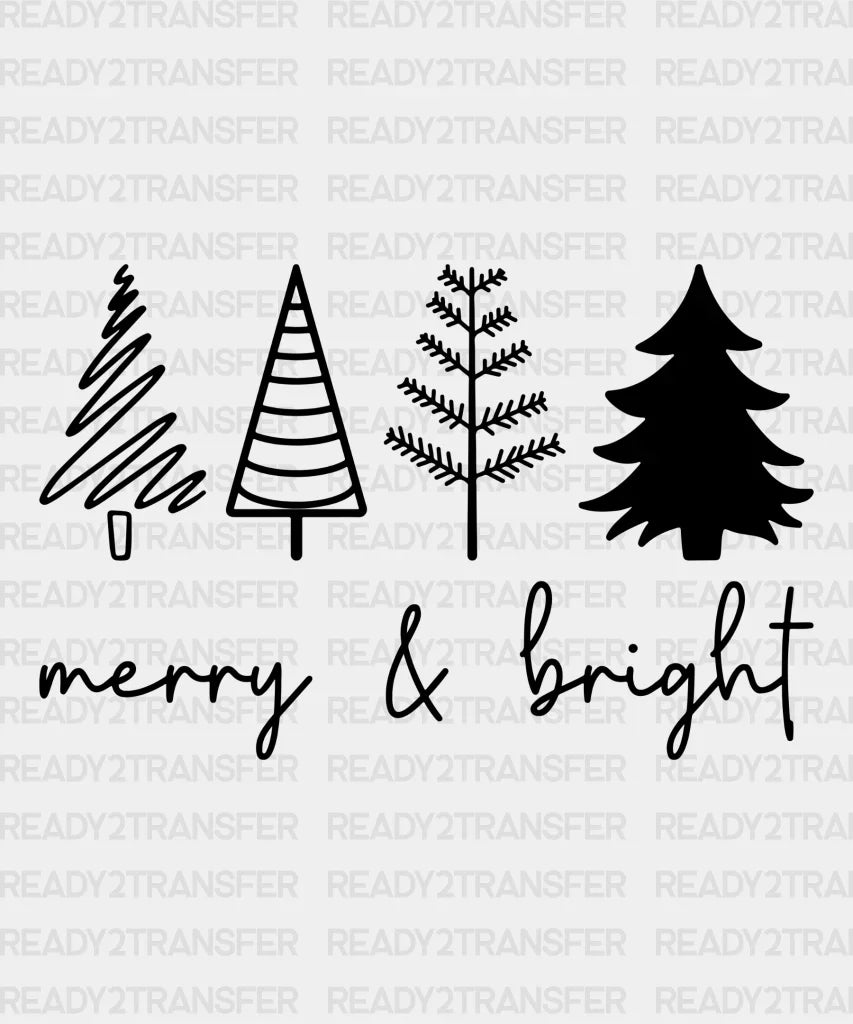 MERRY and BRIGHT DTF Transfer ready2transfer