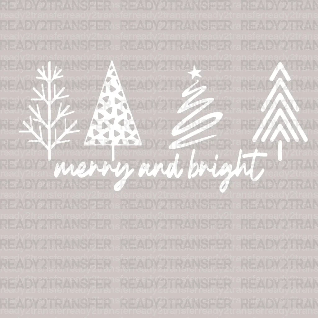 MERRY AND BRIGHT TREES DTF Transfer - ready2transfer