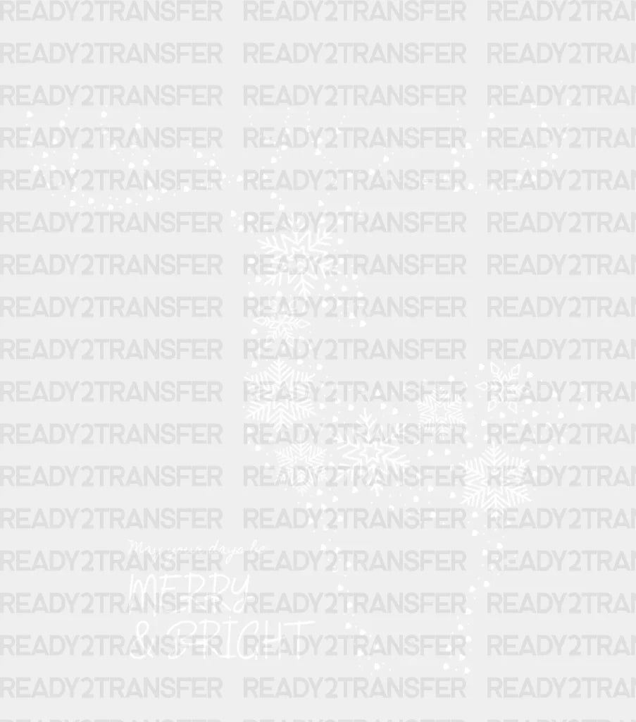 Merry & Bright Deer Dtf Transfer