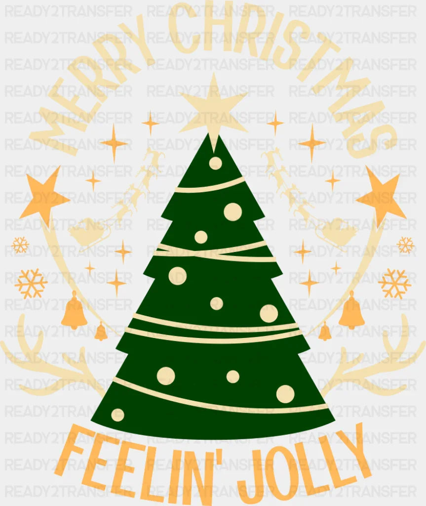 Merry Christmas Feelin' Jolly - Christmas DTF Transfer ready2transfer