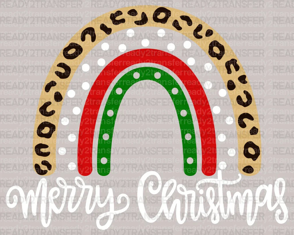 Merry Christmas Leo DTF Transfer ready2transfer White