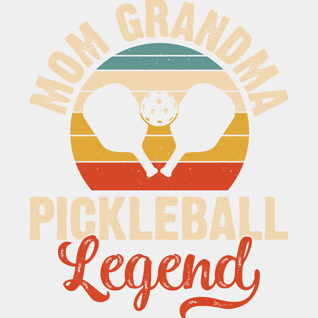 Mom, Grandma, Pickleball, Legend, Red Design - Pickleball DTF Transfers ready2transfer Light Color Design (See Imaging)