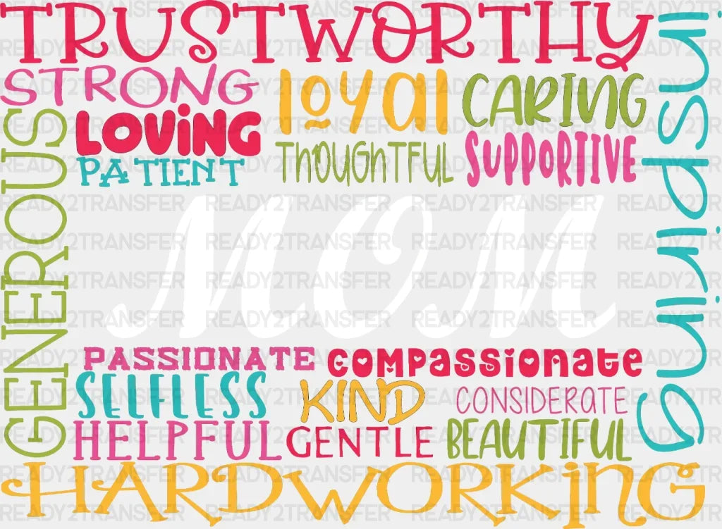 Mom Mother’s Day Dtf Heat Transfer Mama Design