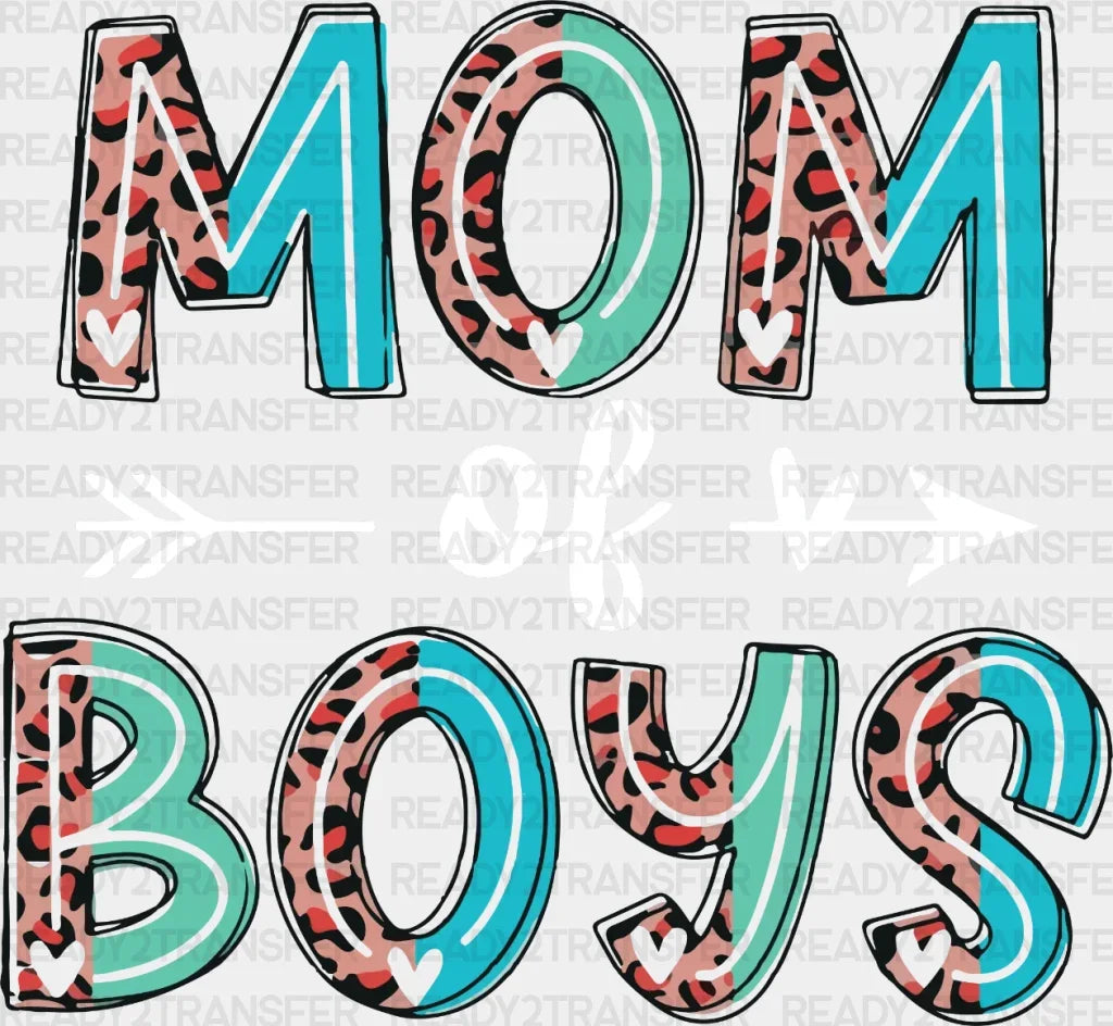 Mom Of Boys Mother’s Day Dtf Heat Transfer Mama Design