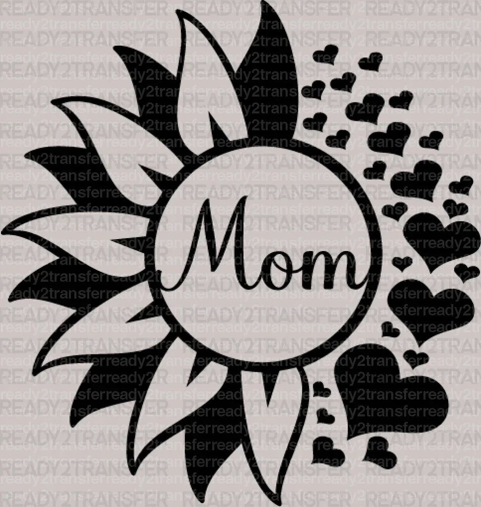 Mom Sunflower Mother's Day DTF Heat Transfer, Mama Design, Mom DTF - ready2transfer